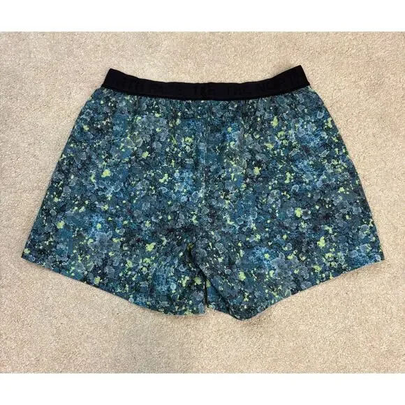 NWOT The North Face Wander Shorts Blue Green Specked Print Size M - Picture 2 of 5
